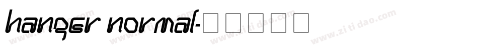 Hanger Normal字体转换